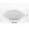 Bel-Art Spinbar Teflon Elliptical (Egg-Shaped) Magnetic Stirring Bar; 38.1 X 15.9MM, White